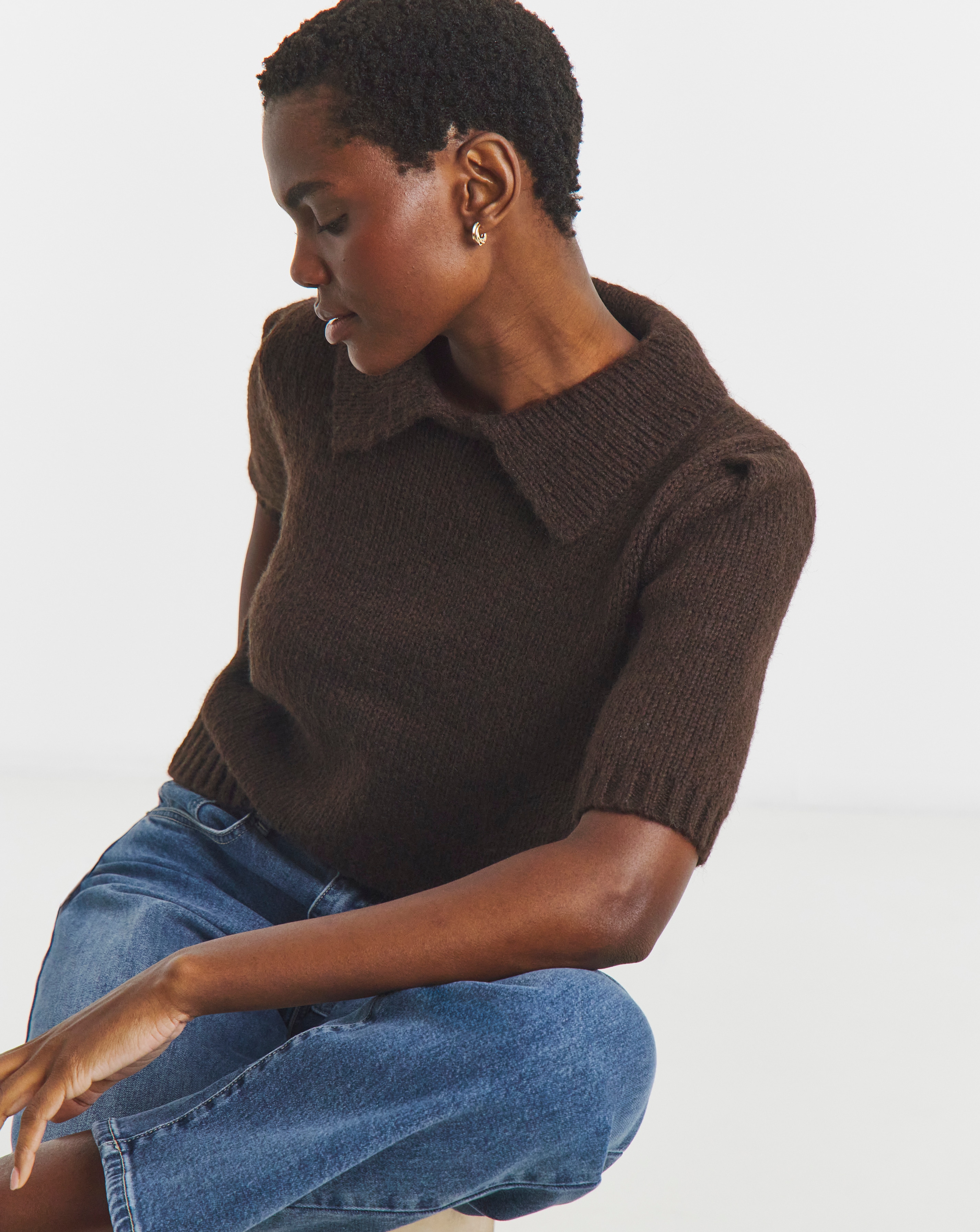 Fluffy Collar Jumper