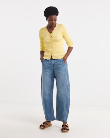 Scallop Hem Knitted Cardigan