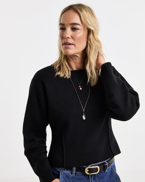 New In - Cocoon Style Structured Jumper