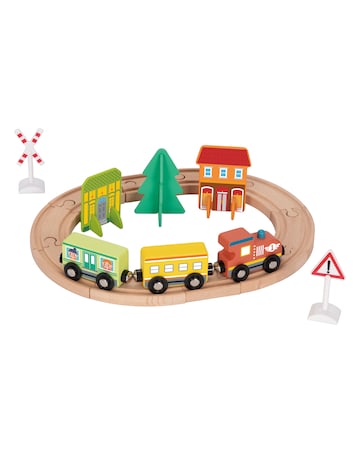 Hi Pando - Wooden Train Set - Town