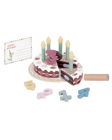 Wooden Birthday Cake Set