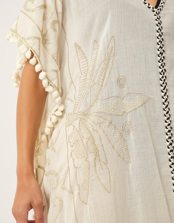 Monsoon Penny Tassel Embroidered Kaftan