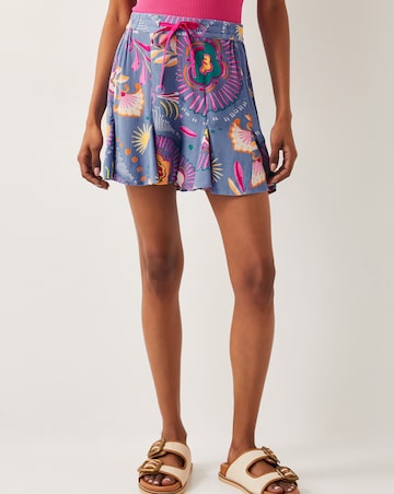 Monsoon Monika High-Waisted Floral Print Shorts
