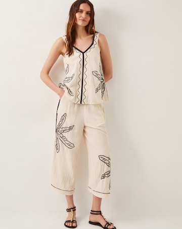 Monsoon Hope Leaf Embroidered Cami Top