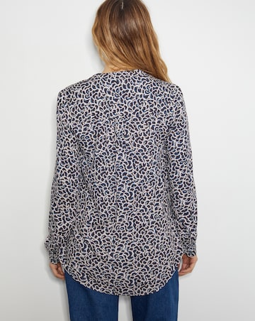 Monsoon Molly Abstract Print Pintuck Blouse