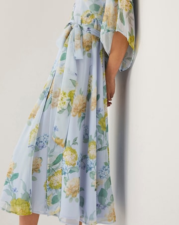 Monsoon Rowan Floral Wrap Midi Dress