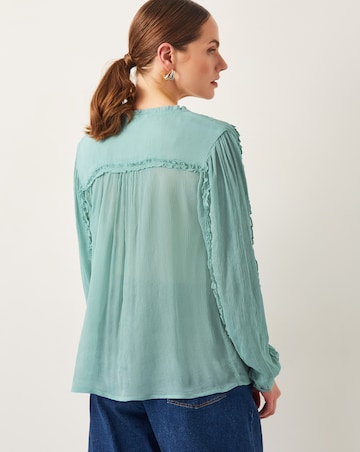 Monsoon Juliet Sheer Texture Ruffle Blouse