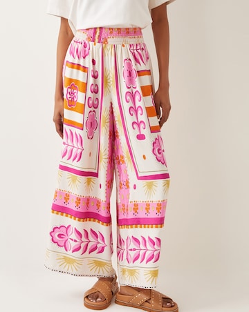 Monsoon Tina Summer Floral Wide Leg Trousers