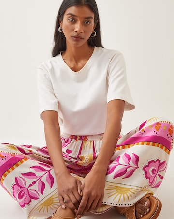 Monsoon Tina Summer Floral Wide Leg Trousers
