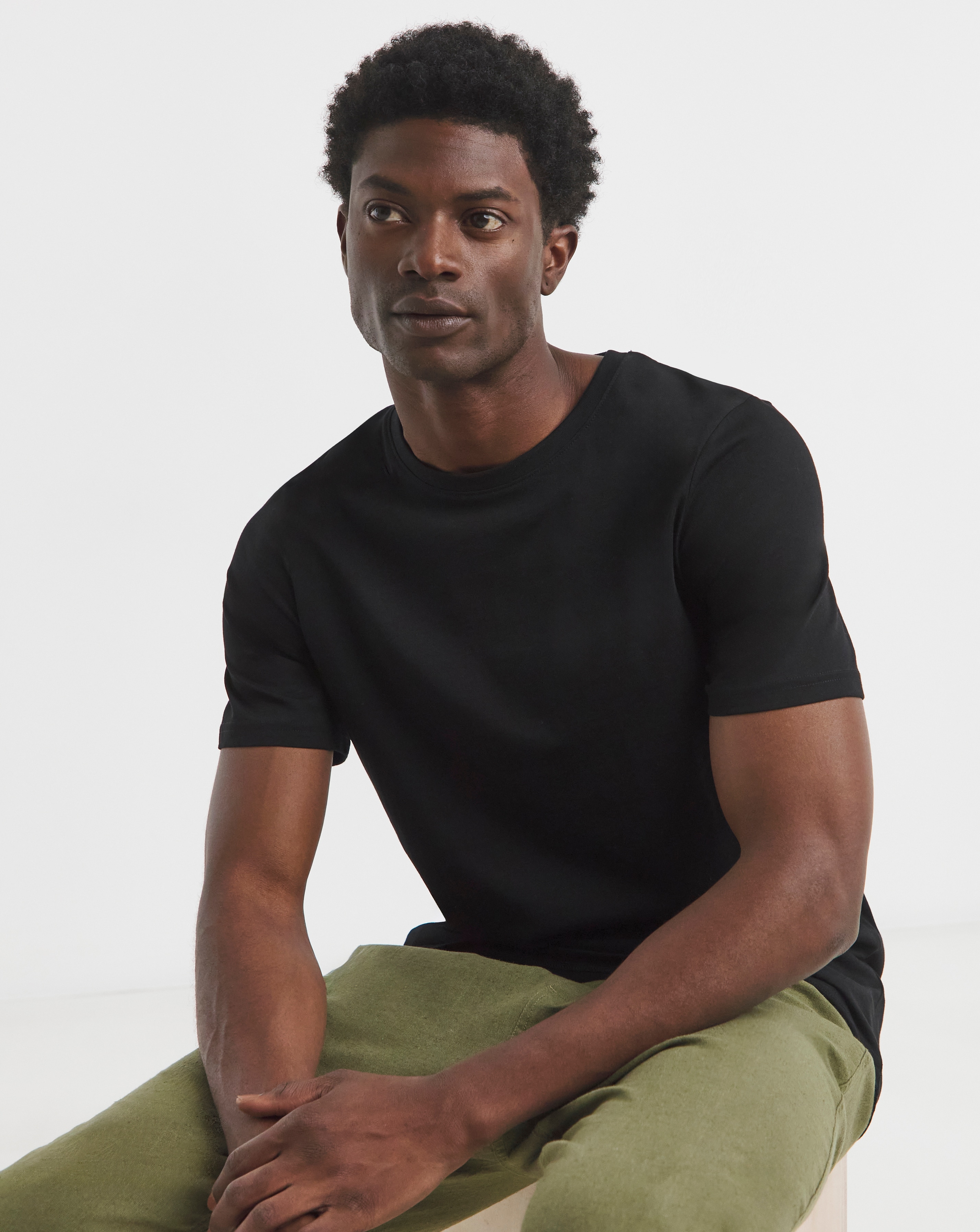 Pure Cotton Crew Neck T-Shirt Long