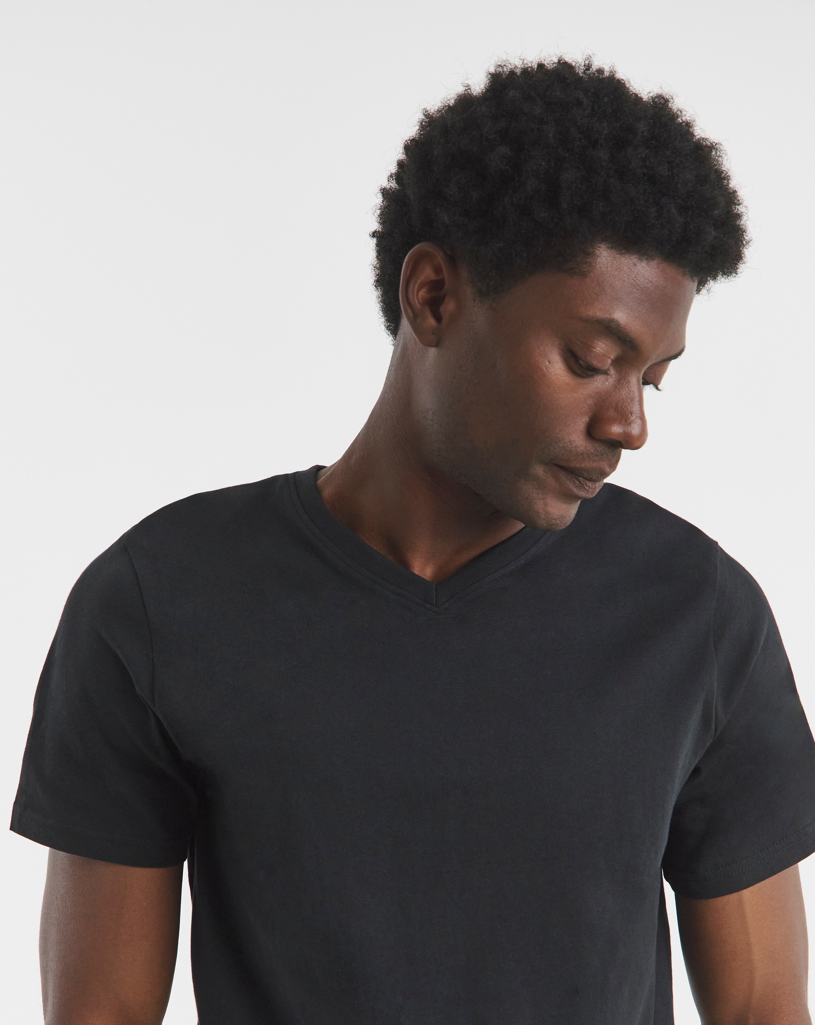 Pure Cotton V-Neck T-Shirt