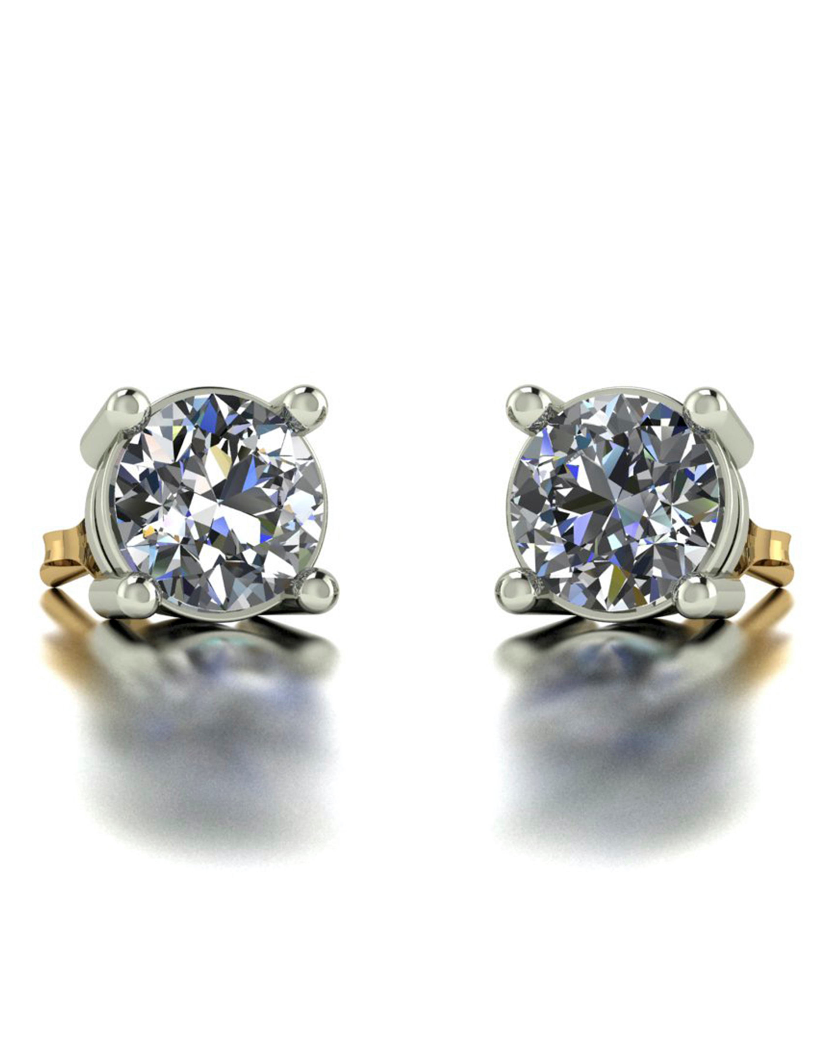 9ct Gold 1.00ct Moissanite Earrings