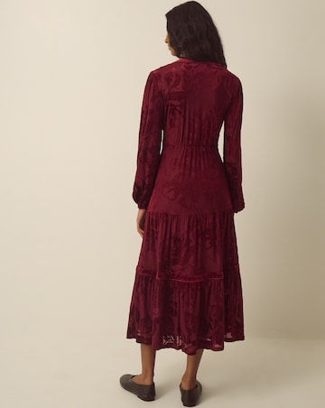 Monsoon Dolly Floral Devore Midi Dress