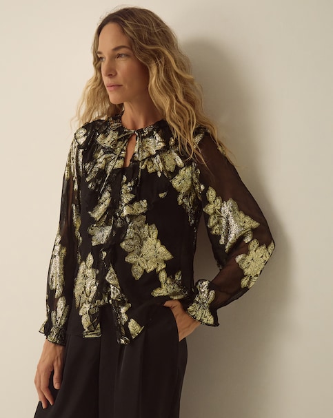 New In - Monsoon Rowena Floral Ruffle Blouse