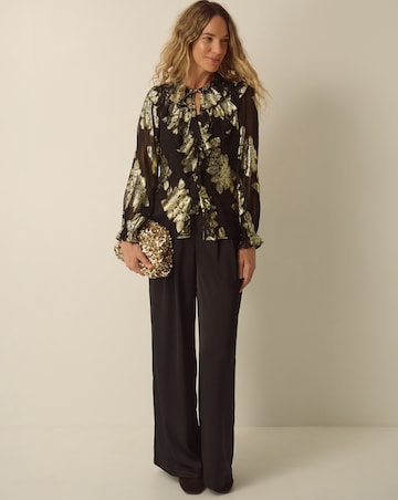Monsoon Rowena Floral Ruffle Blouse