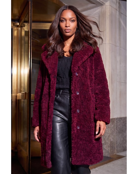 New In - Roman Longline Teddy Coat