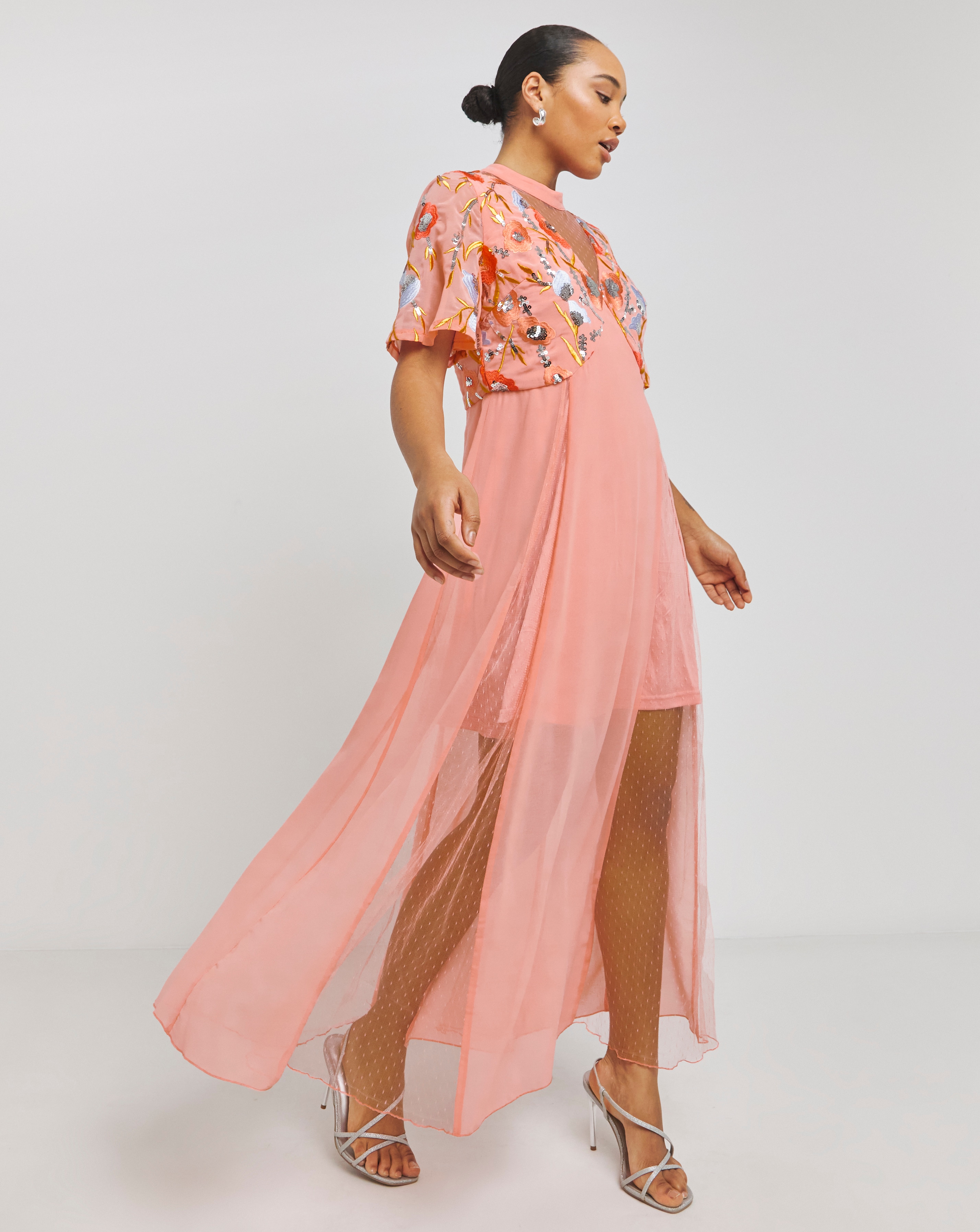 Boutique Embroidered Maxi Dress