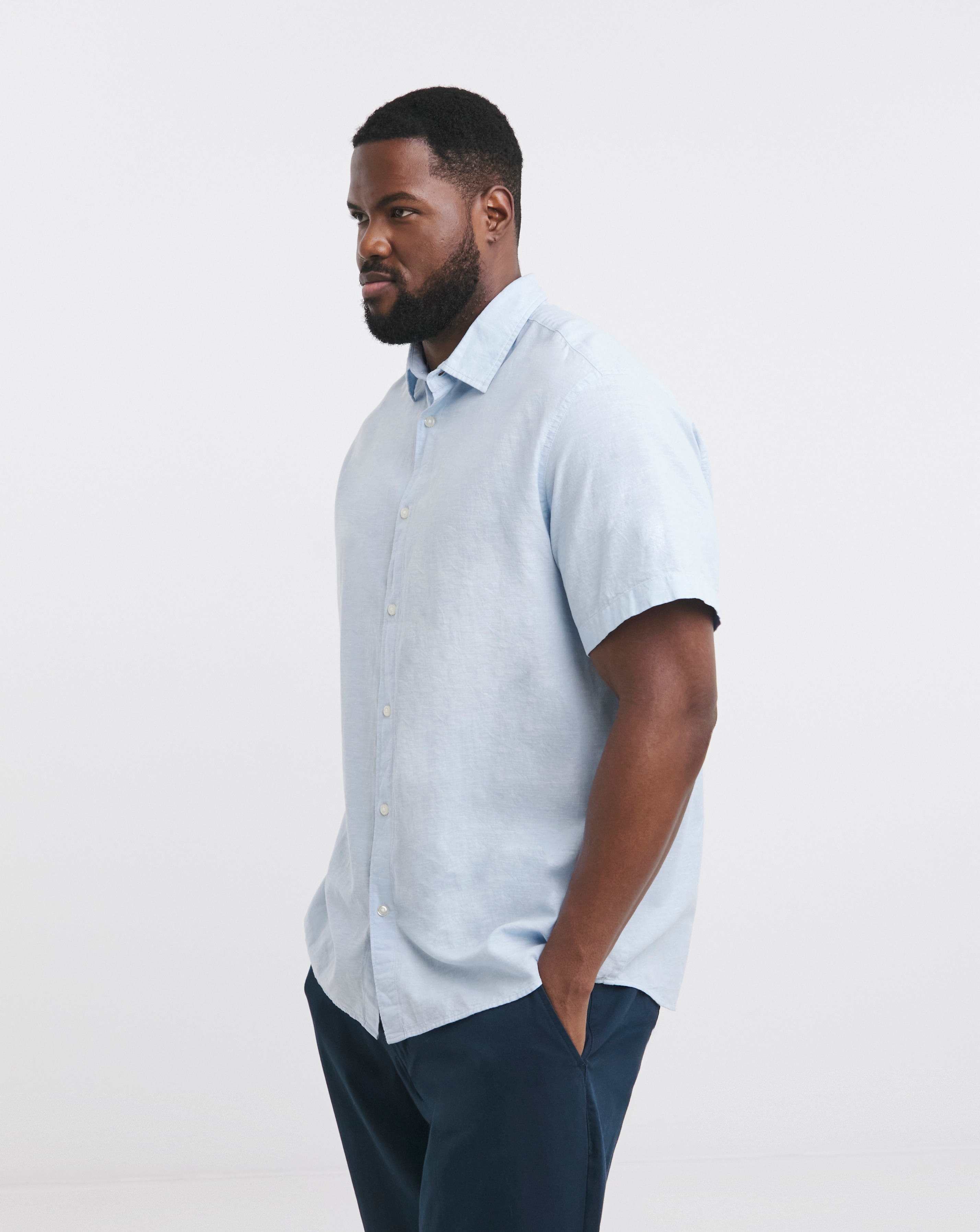 Jack & Jones Breeze Linen Shirt - Blue