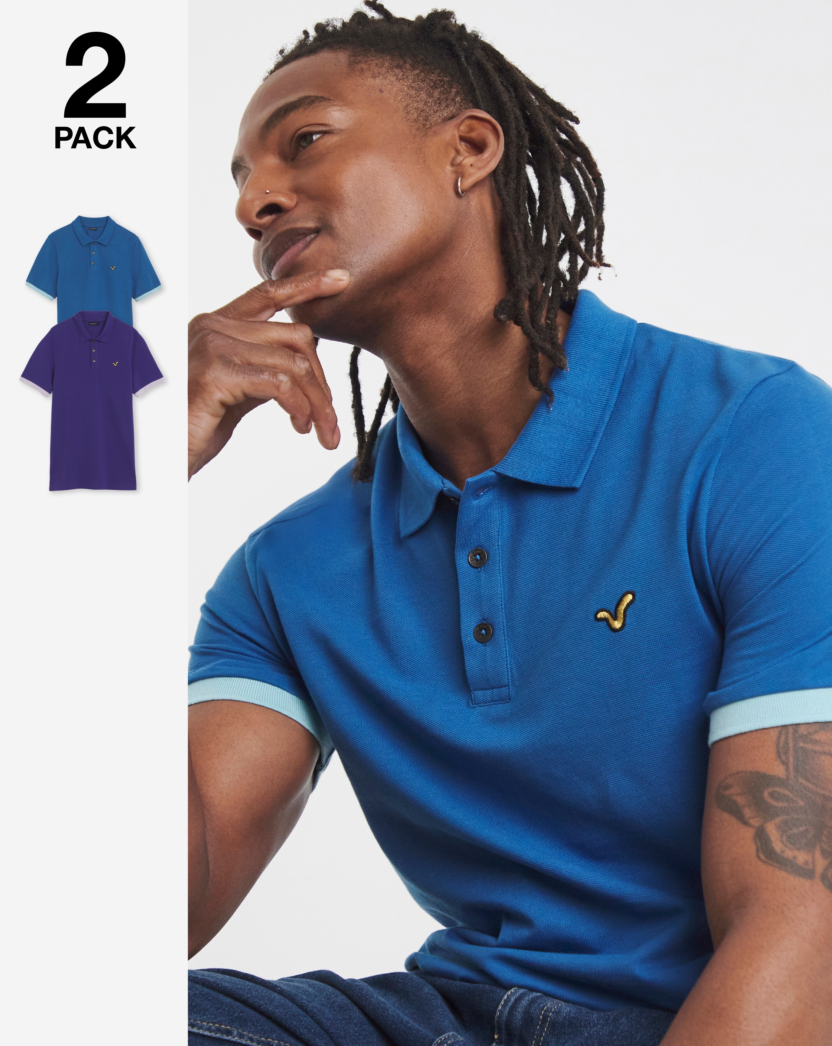 Voi Storm 2 Pack Polo Long Length