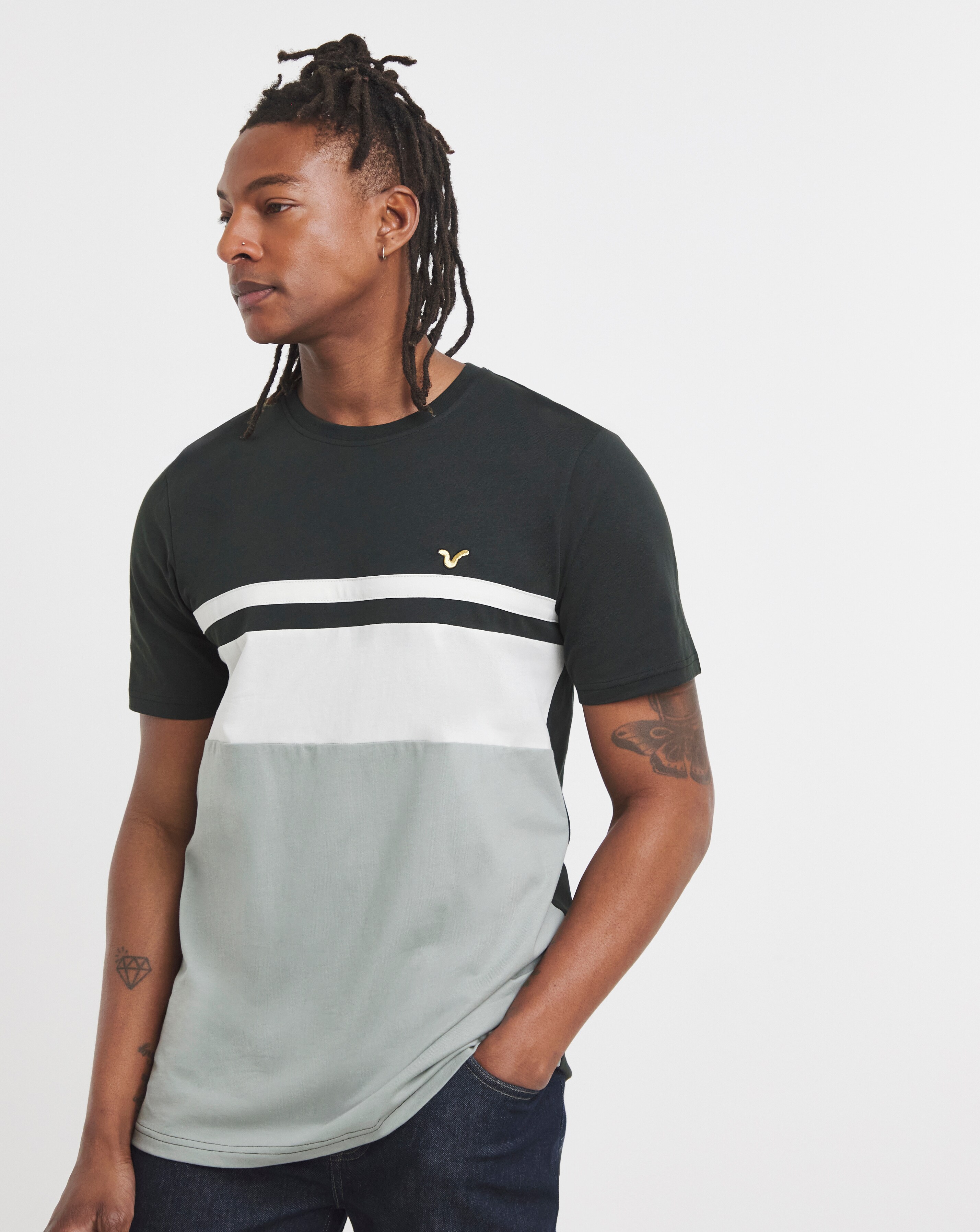 Voi Storm Stripe T-Shirt Long Length