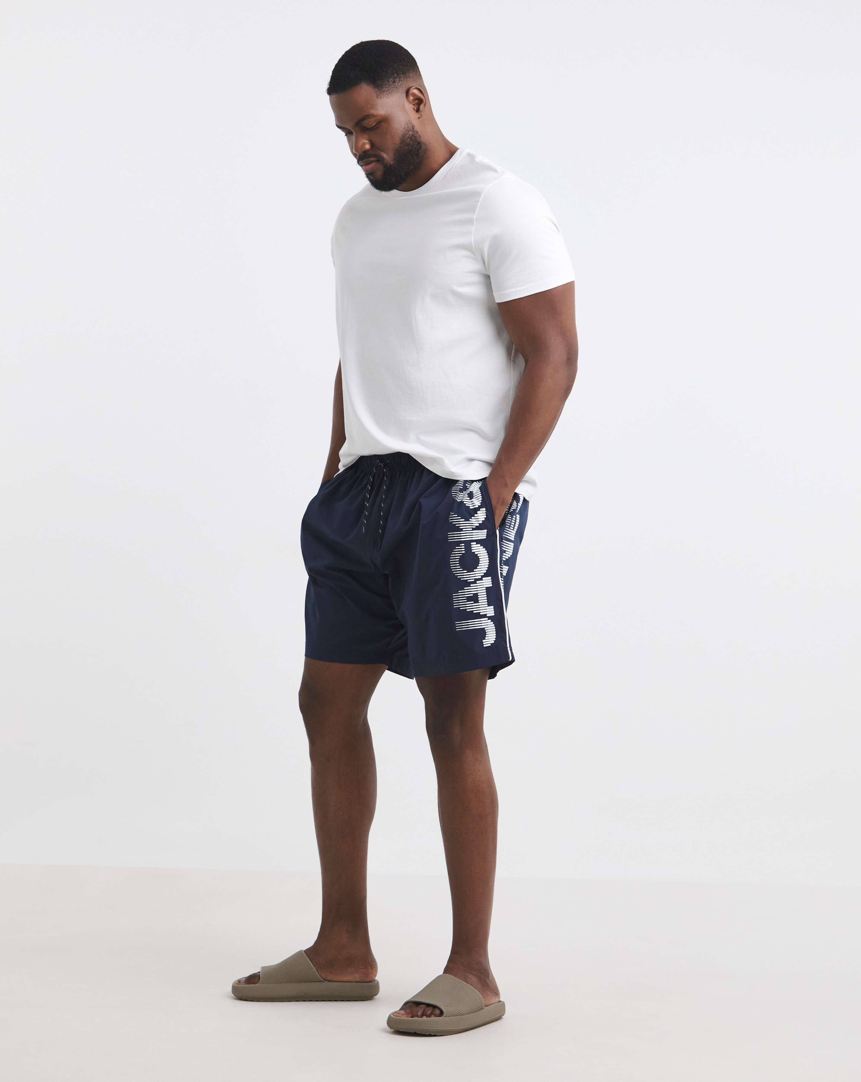 Jack & Jones Maui Logo Swim Short - Navy