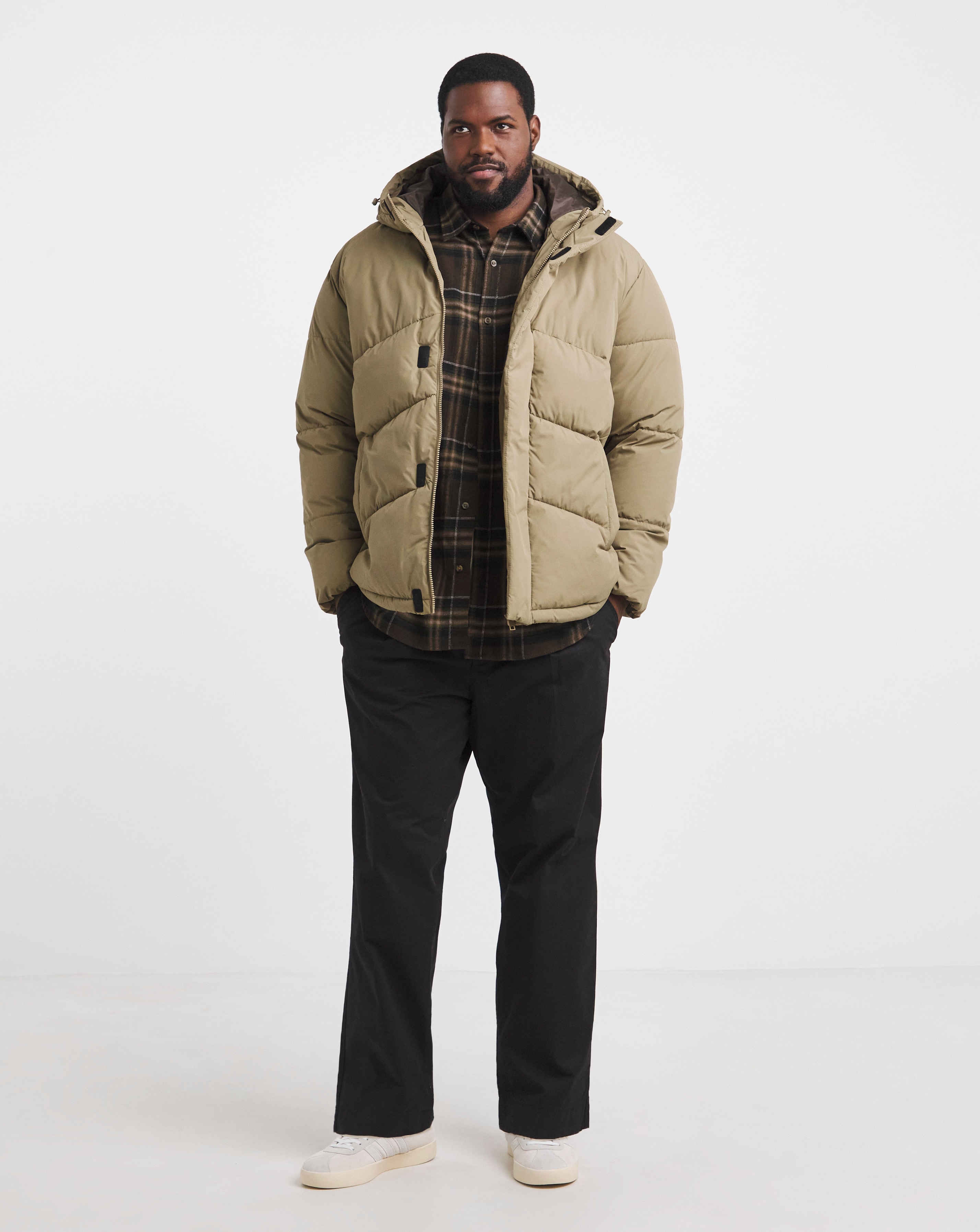 Jack & Jones World Puffer Coat - Natural