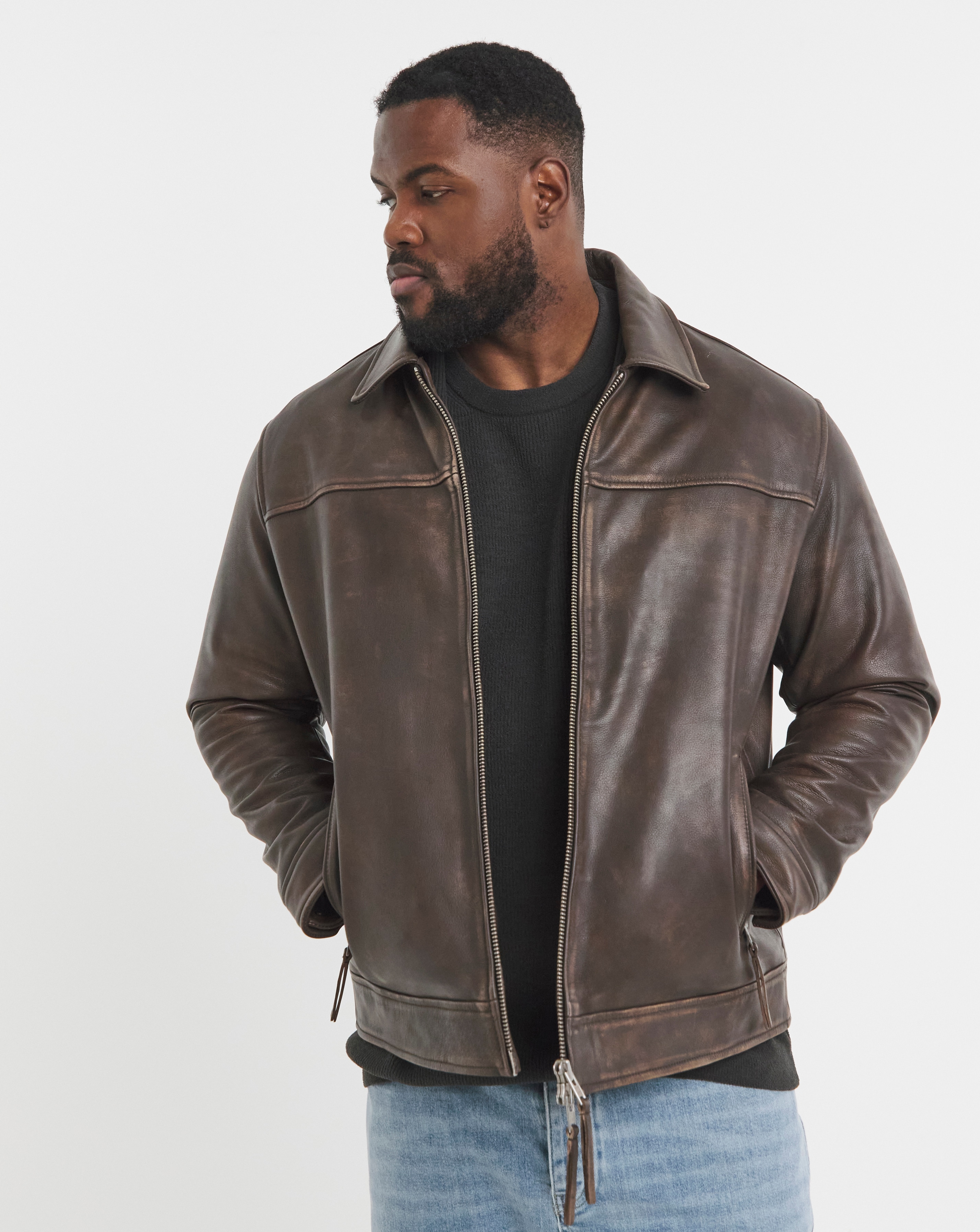 Jack & Jones Premium 100% Leather Jacket