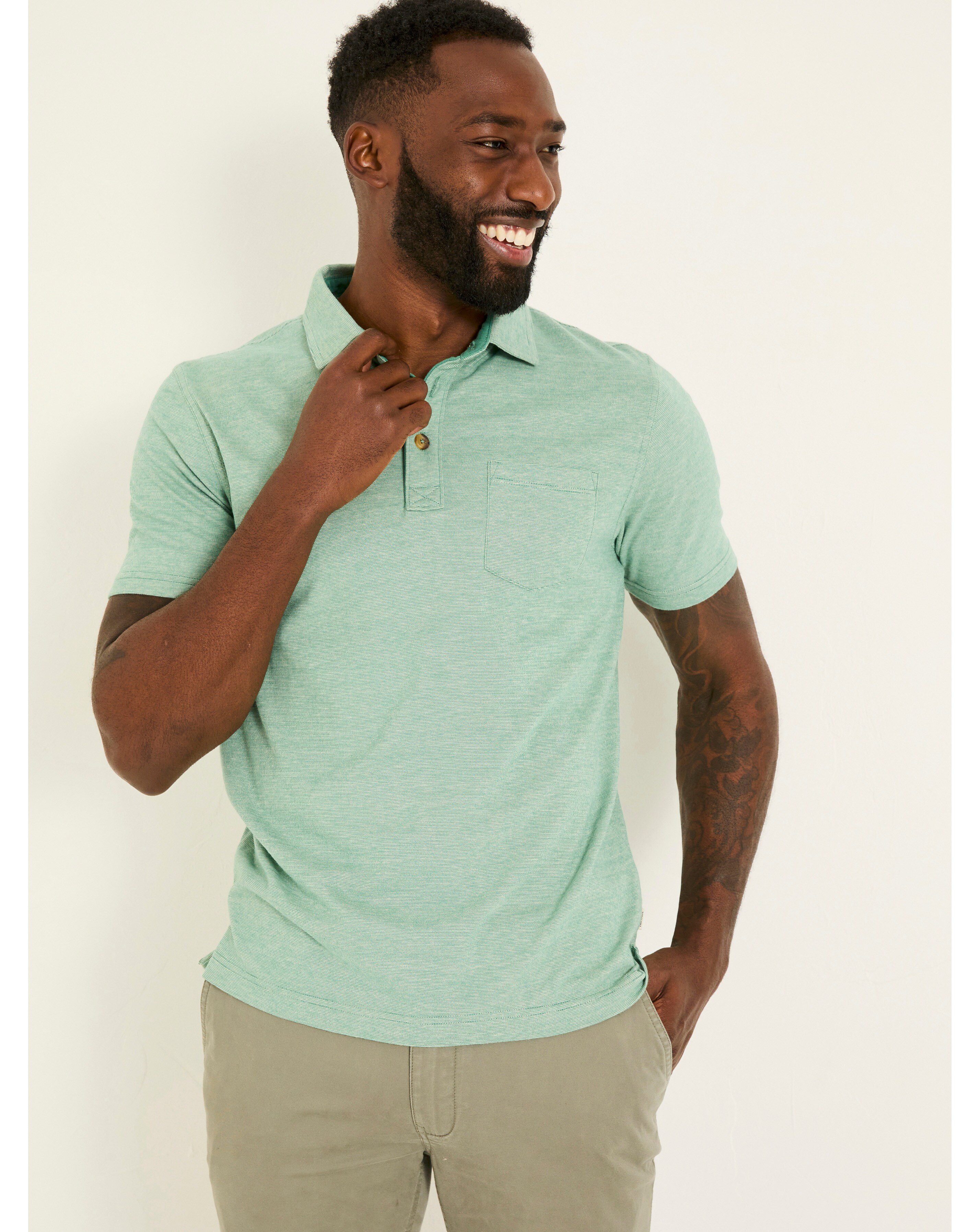 Fatface Elm Polo - Teal Green