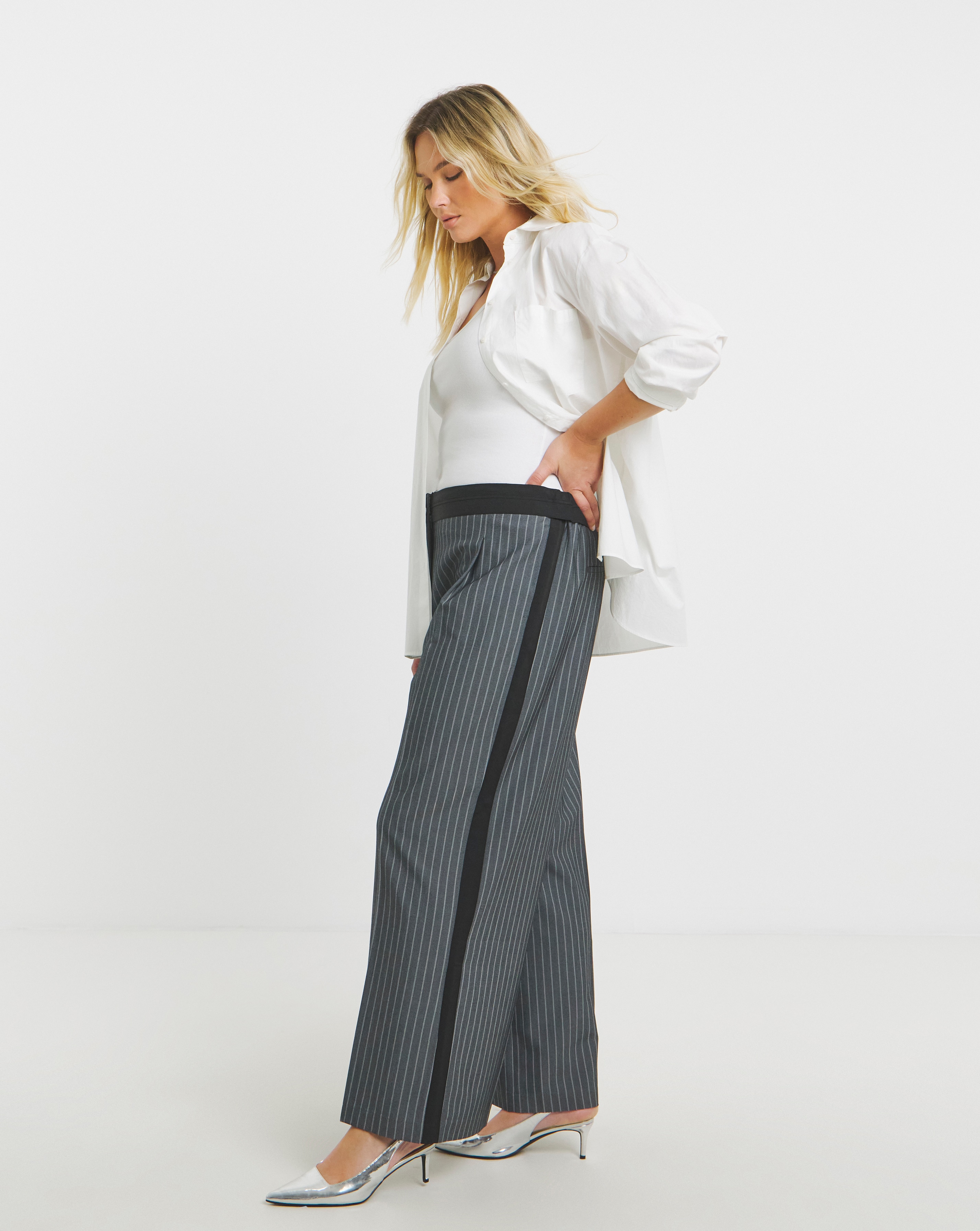 Simply Be Pinstripe Tailored Trouser