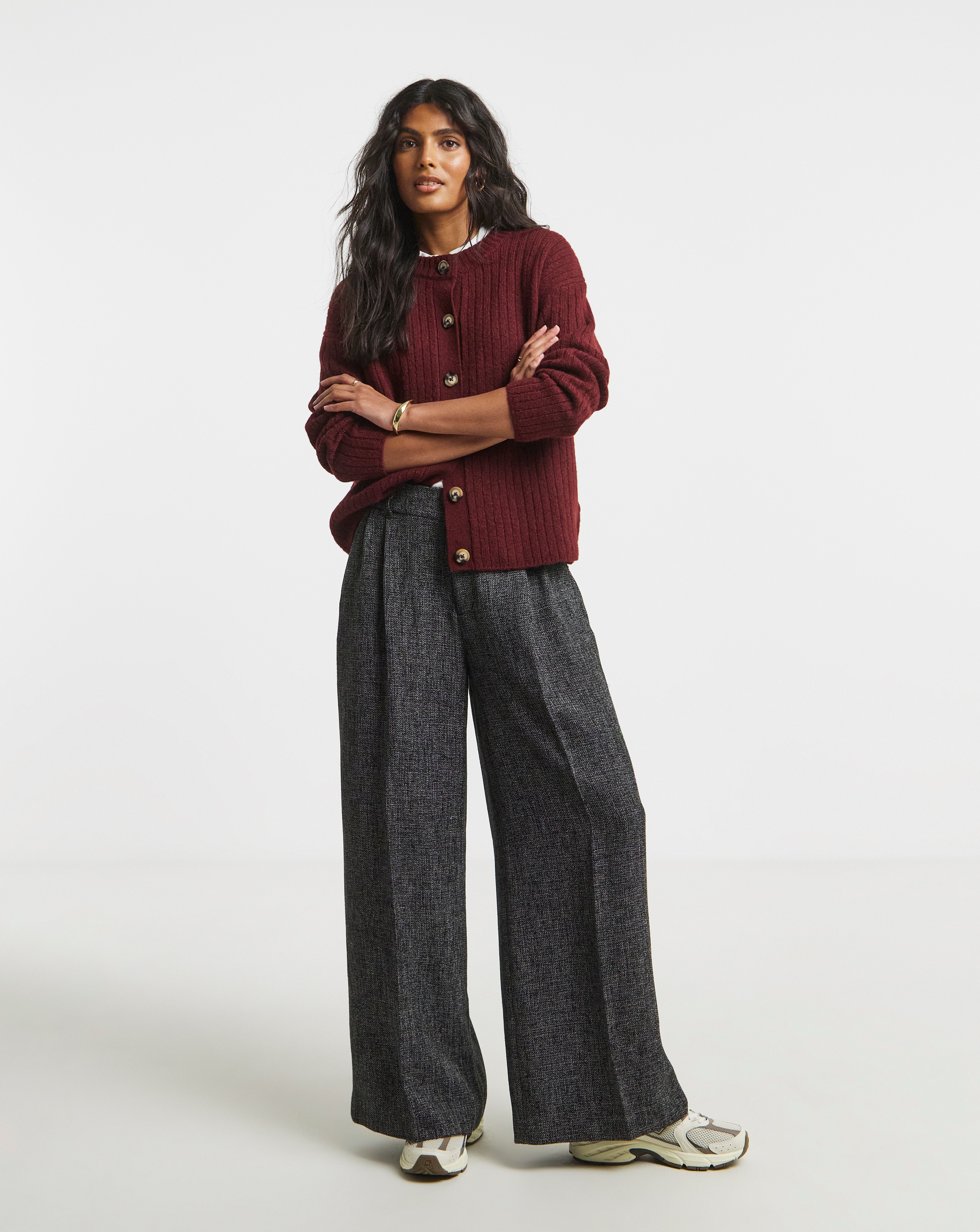Charcoal Premium Wide Leg Trouser