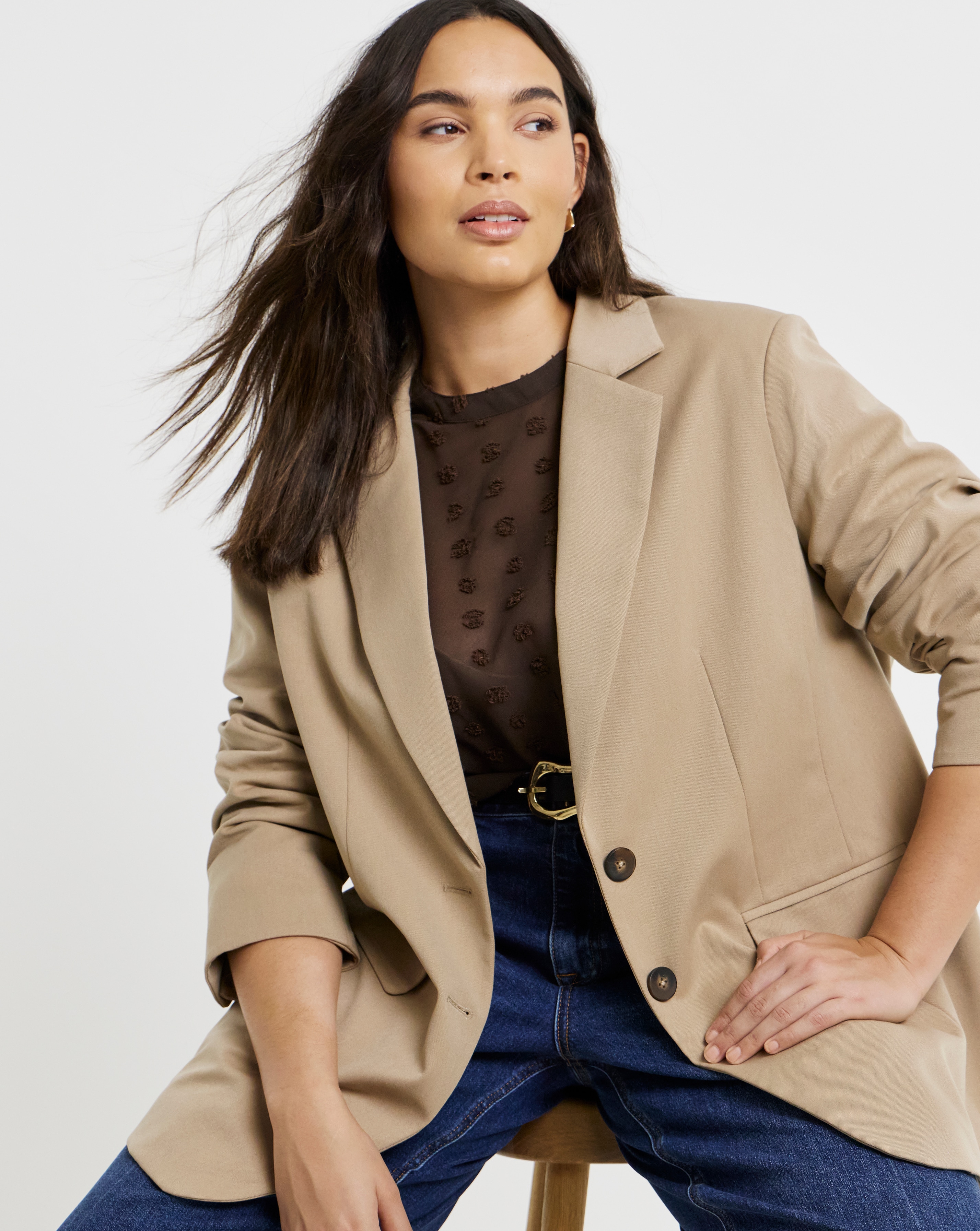 Cinched Waist Blazer