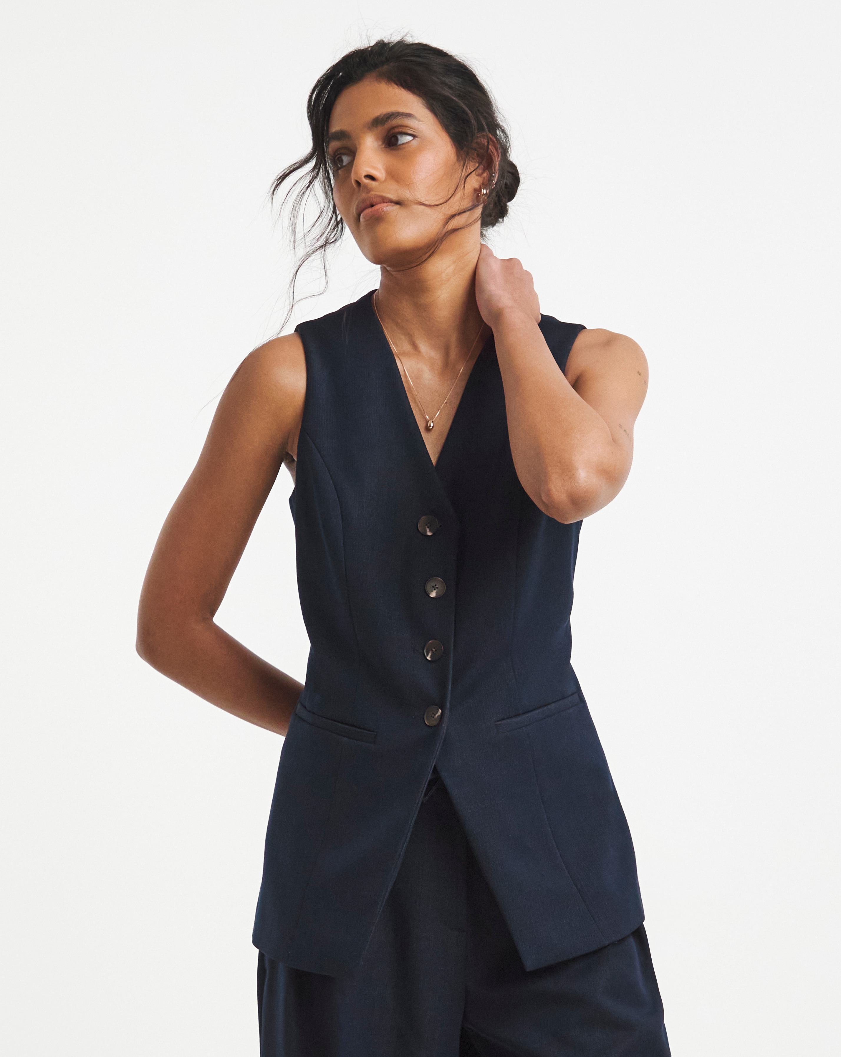 Simply Be Indigo Denim Look Waistcoat