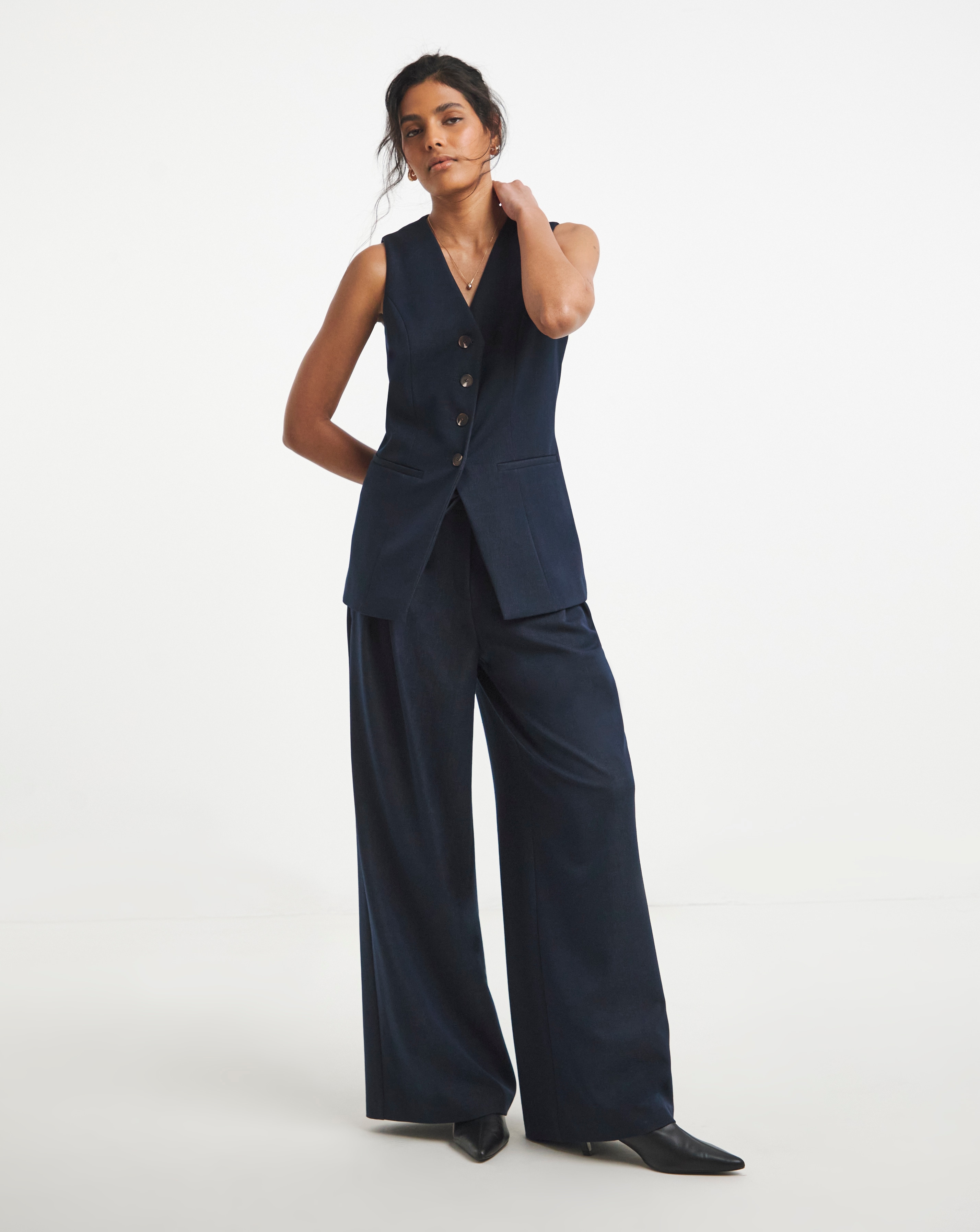 New In - Simply Be Indigo Denim Look Wide Trouser
