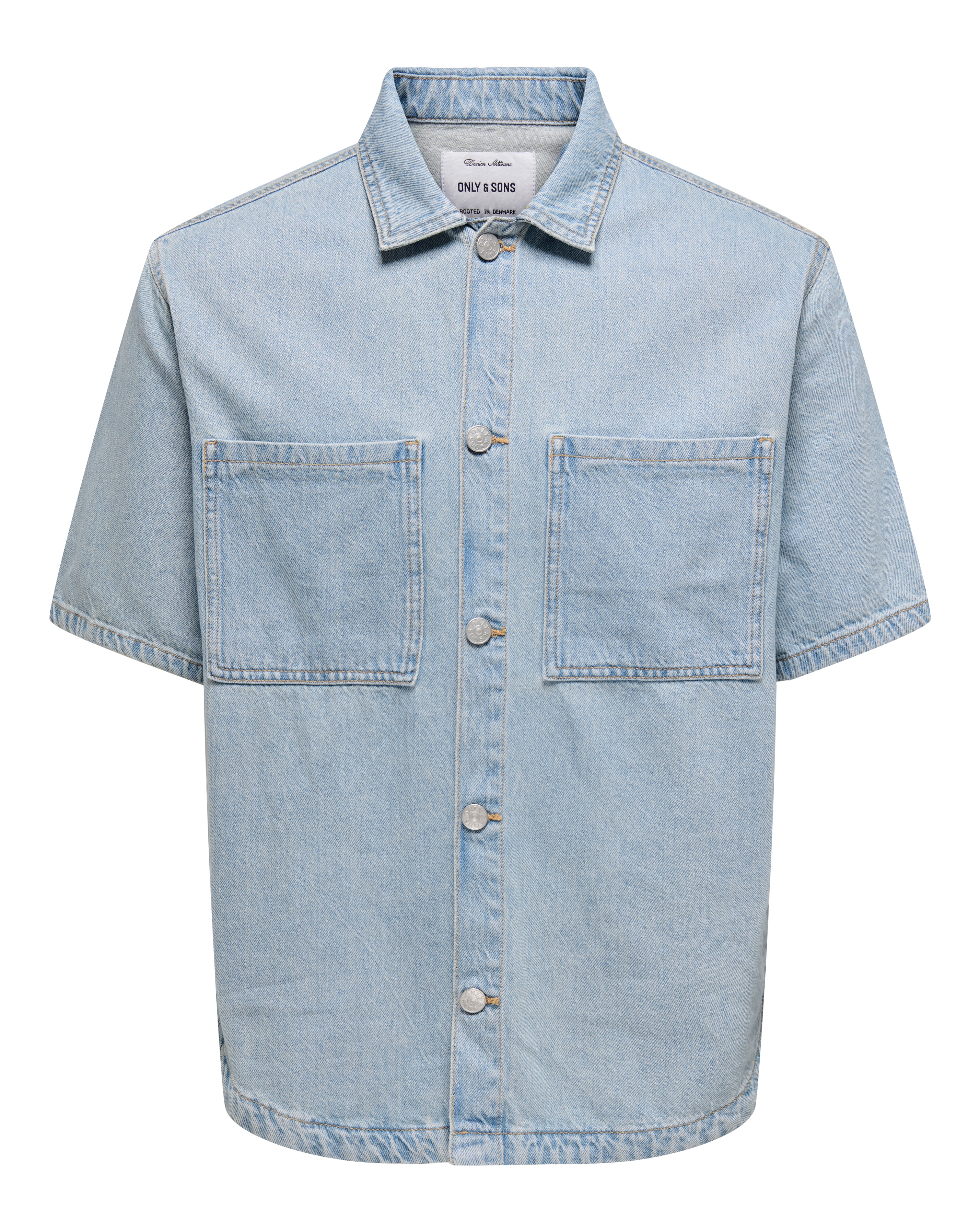 New In - Only & Sons Boxy Denim Shirt - Blue