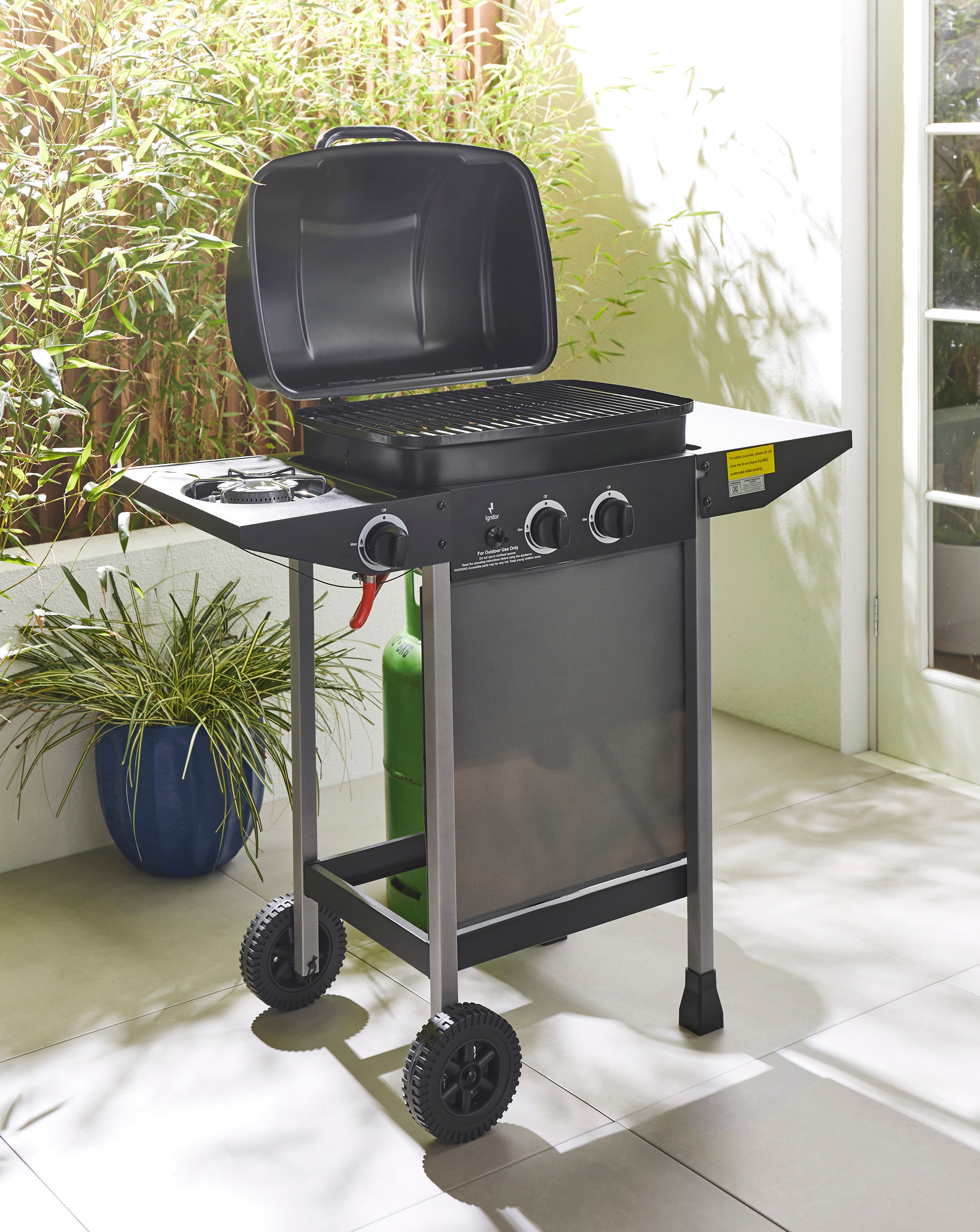 2 Burner Gas BBQ with Side