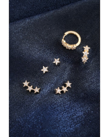 Inicio 14K Gold Plated Recycled Cubic Zirconia Star Ear Climber - Gift Pouch