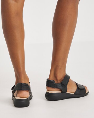 Cushion Walk Black Touch and Close Sandal Extra Wide Fit (EEE)