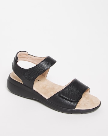 Cushion Walk Black Touch and Close Sandal Extra Wide Fit (EEE)