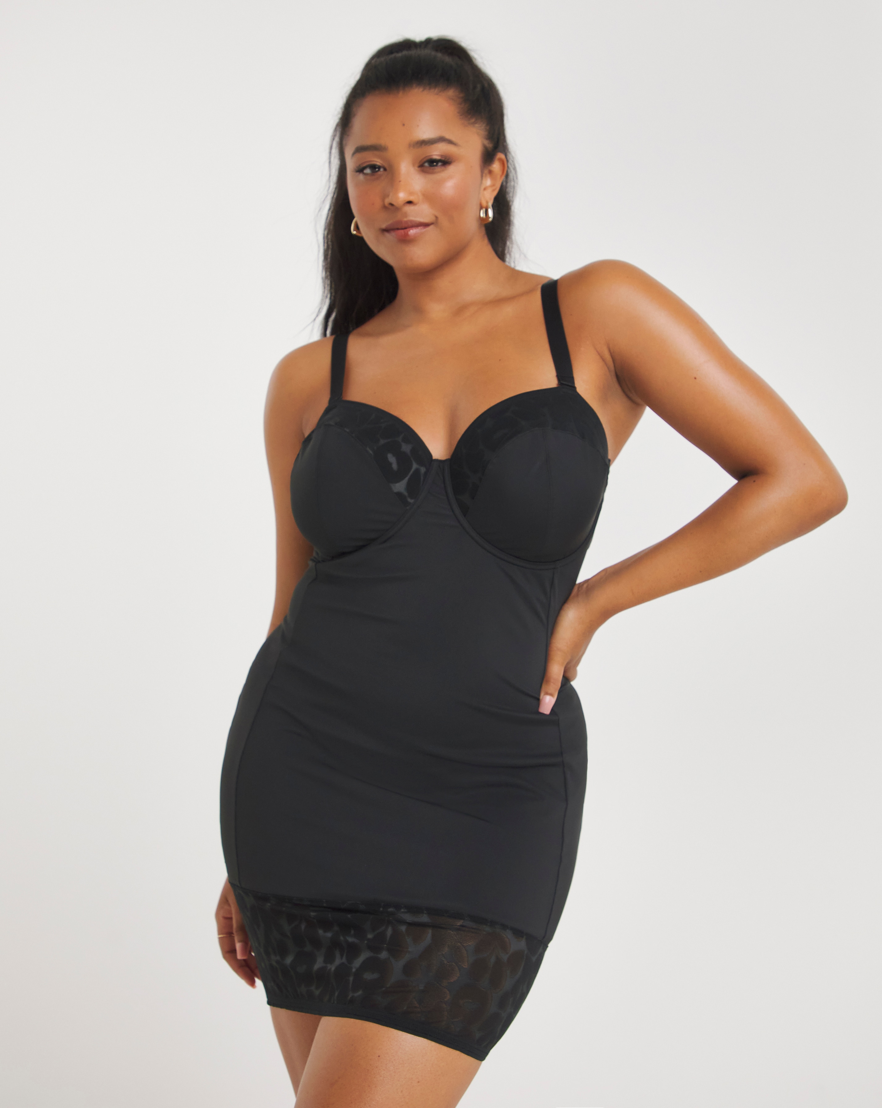 Black Firm Control Shapewear Slip