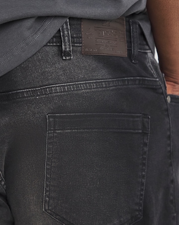 D555 Big & Tall Benson Tapered Fit Stretch Jeans - Grey Stonewash