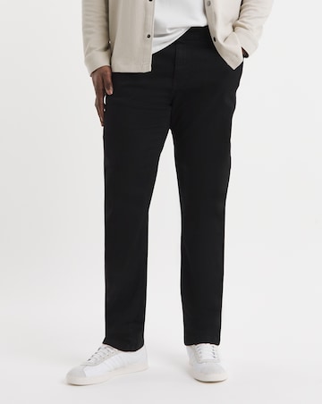 D555 Big & Tall Claude Tapered Fit Stretch Jeans - Black