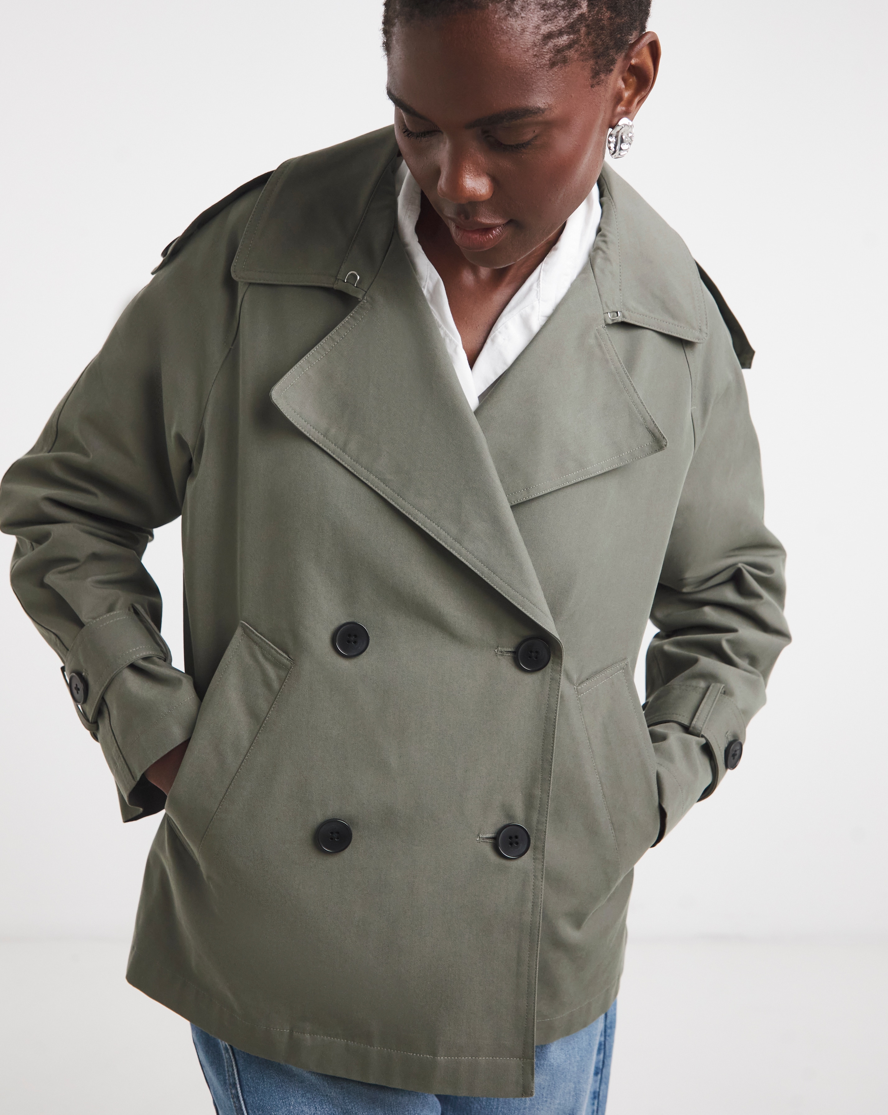 Anthology Khaki Short Trench Coat