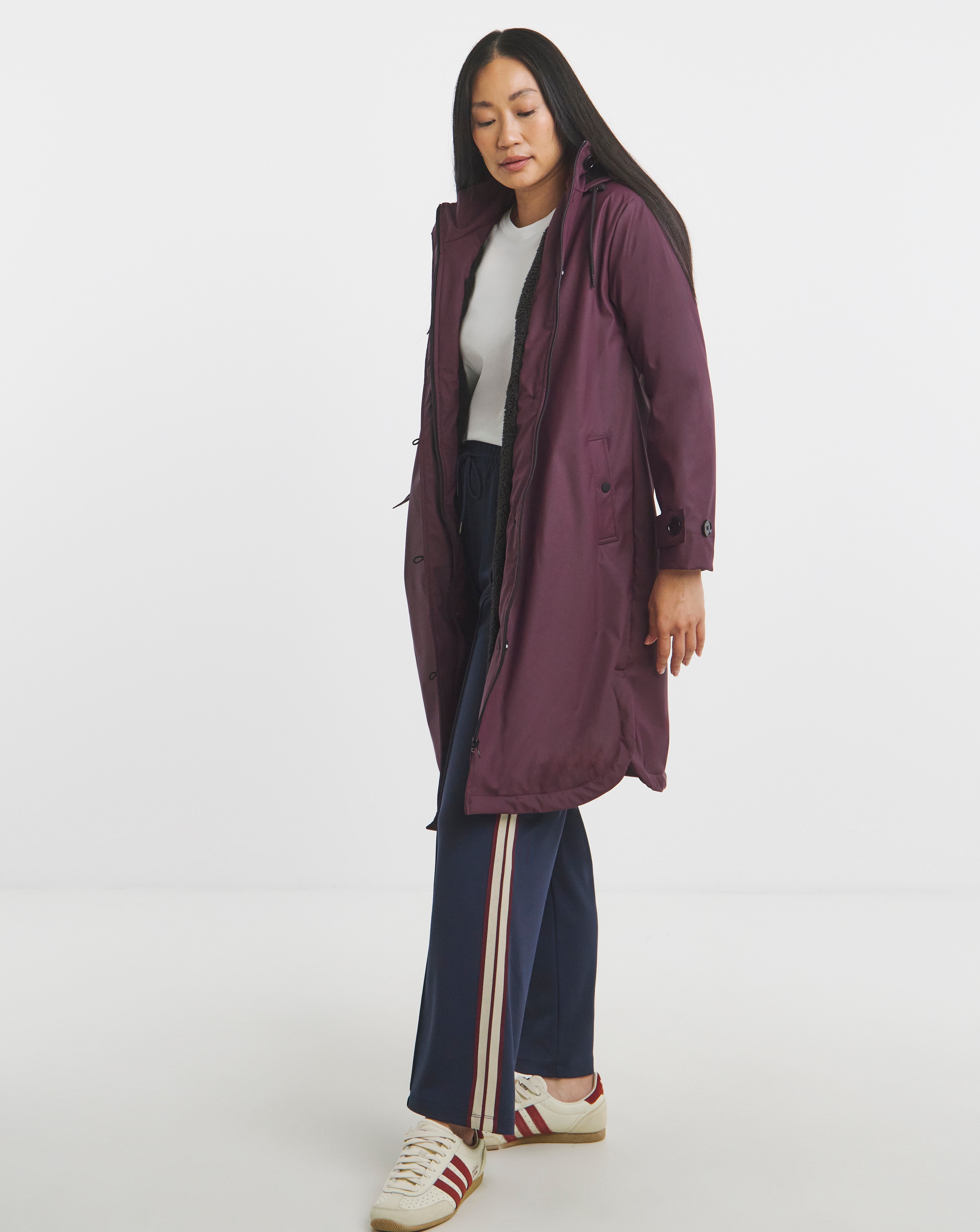 Fleece Lined Rubberised Raincoat