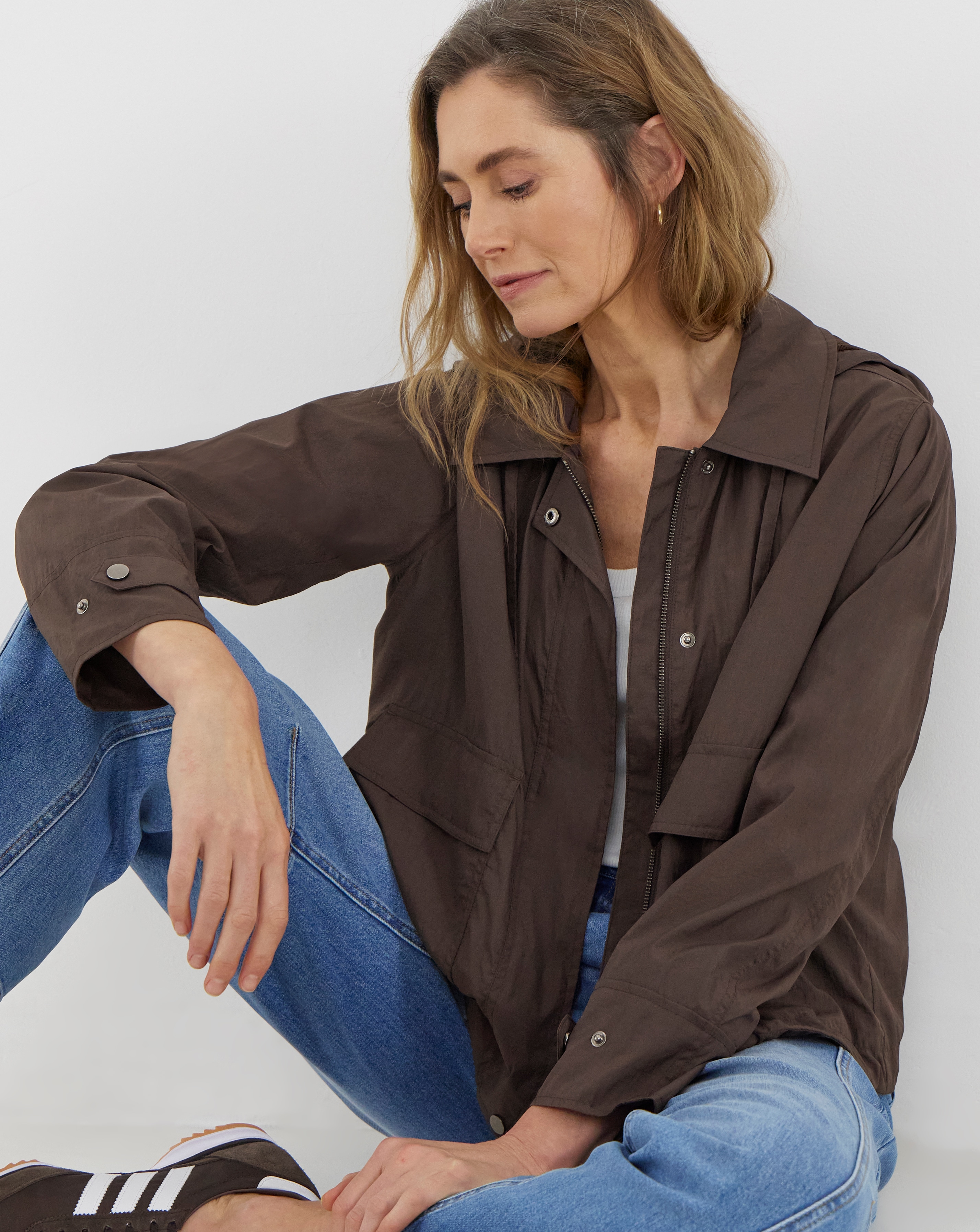 Hooded Tech Rain Jacket