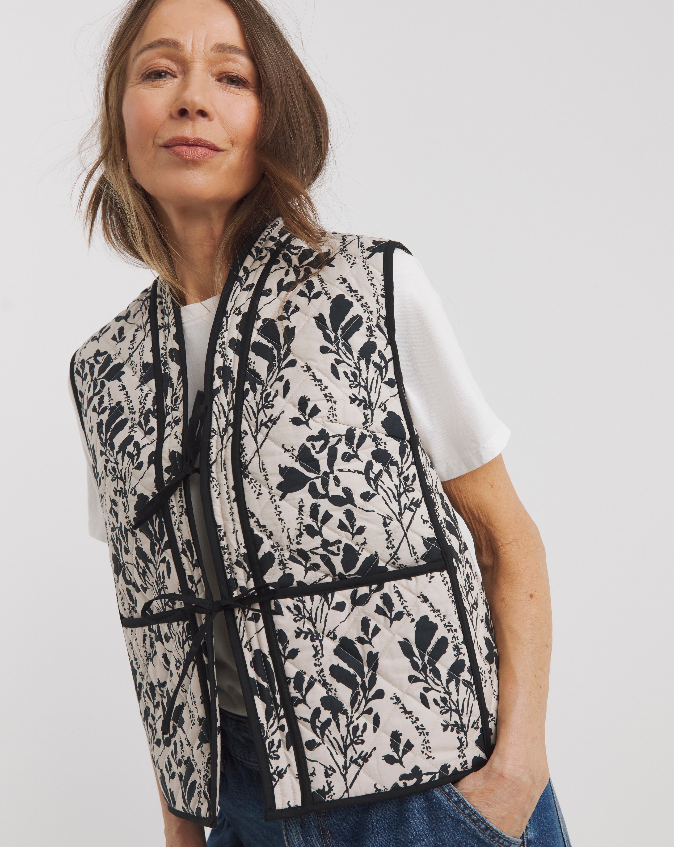 Pure Cotton Printed Quilt Gilet
