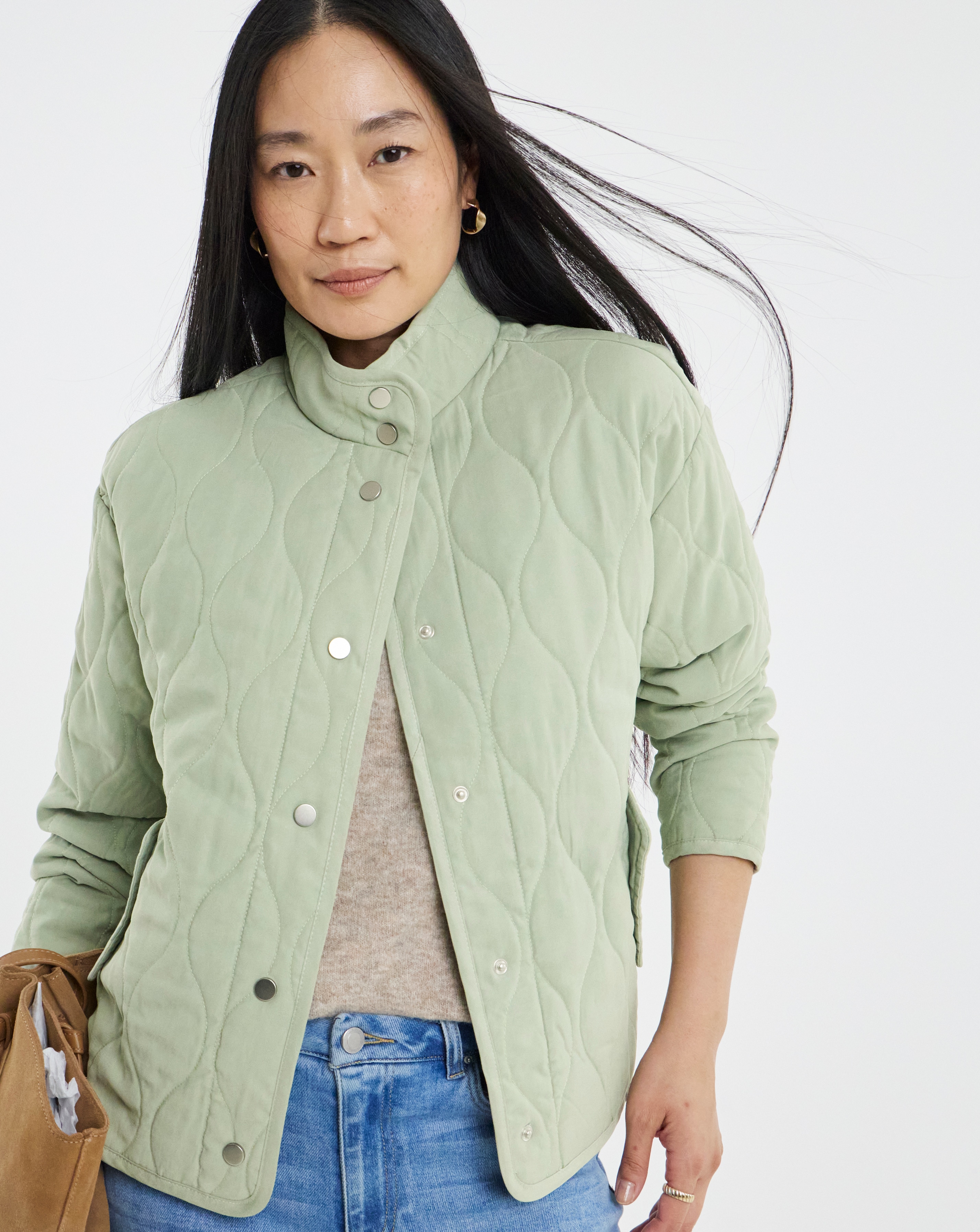 Washed Quilted Short Jacket