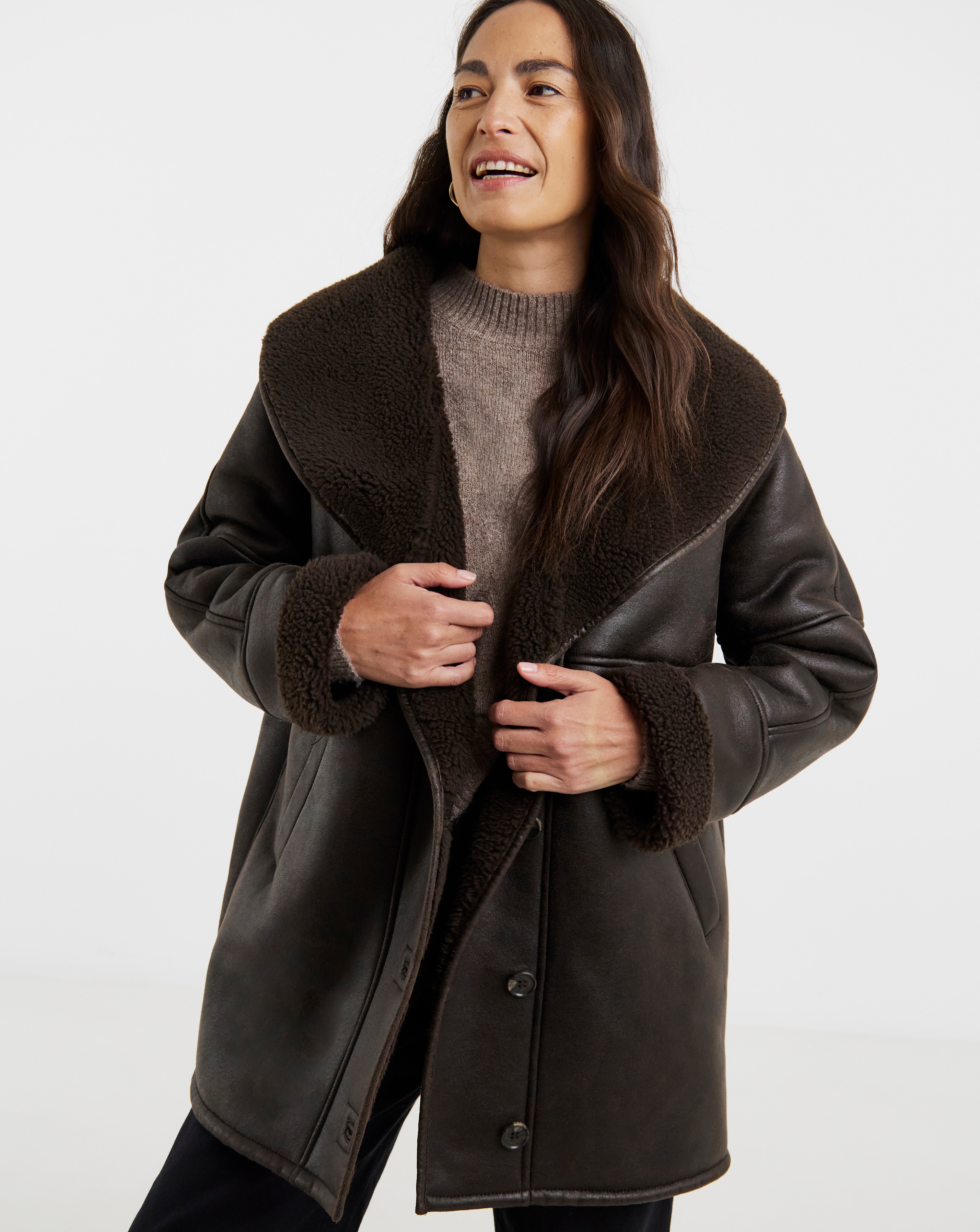 Shawl Collar Aviator Jacket
