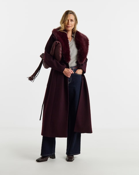 New In - Faux Fur Collar Jacket