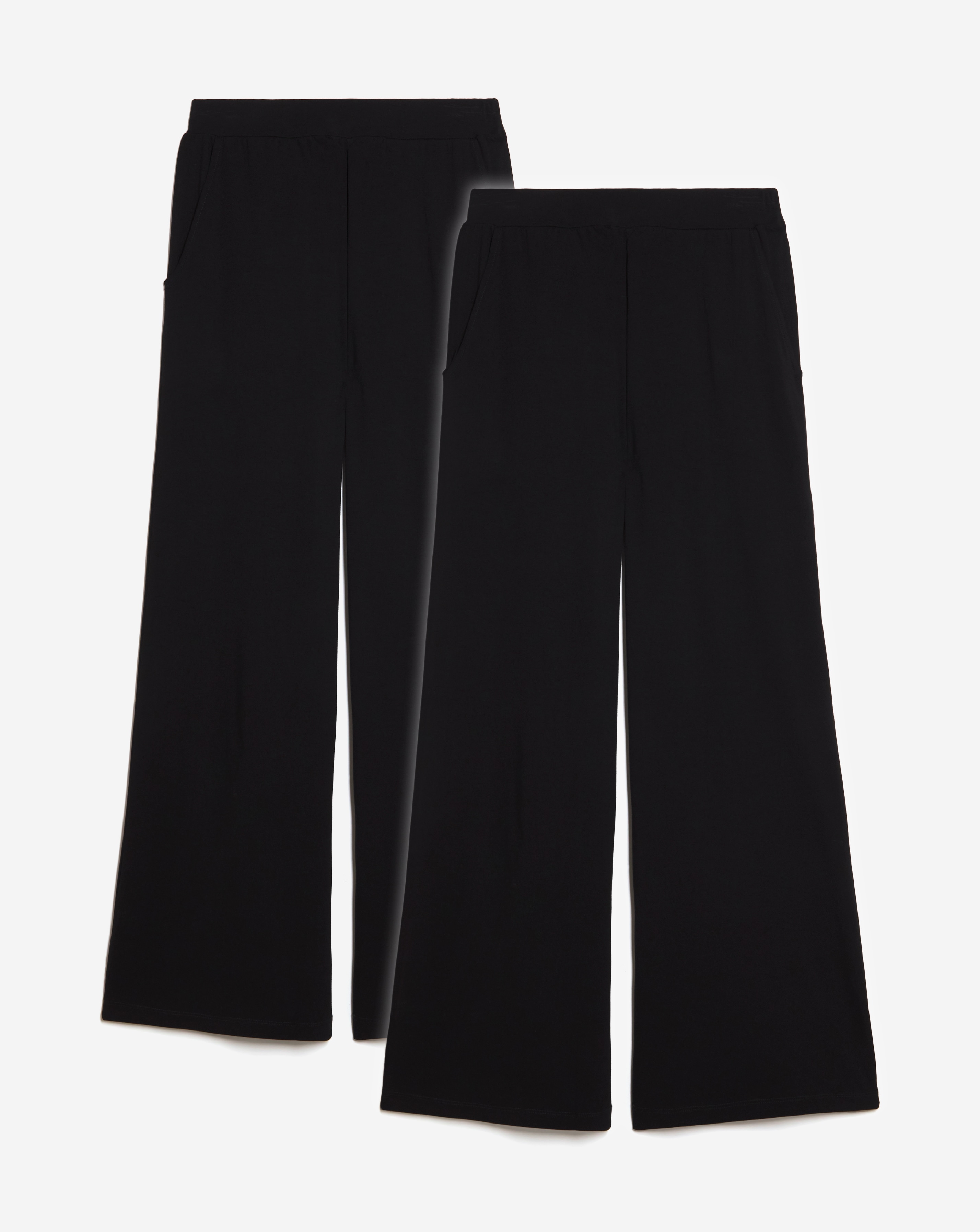2 Pack Jersey Wide Leg Trousers