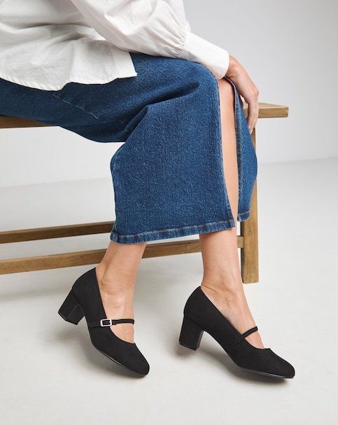 Lorraine Low Block Heel Mary Janes - Standard Fit (D)
